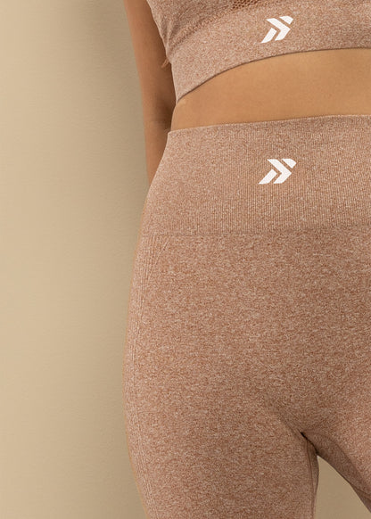 Legging Poliamida Modeladora Mescla Marrom - Logo Símbolo