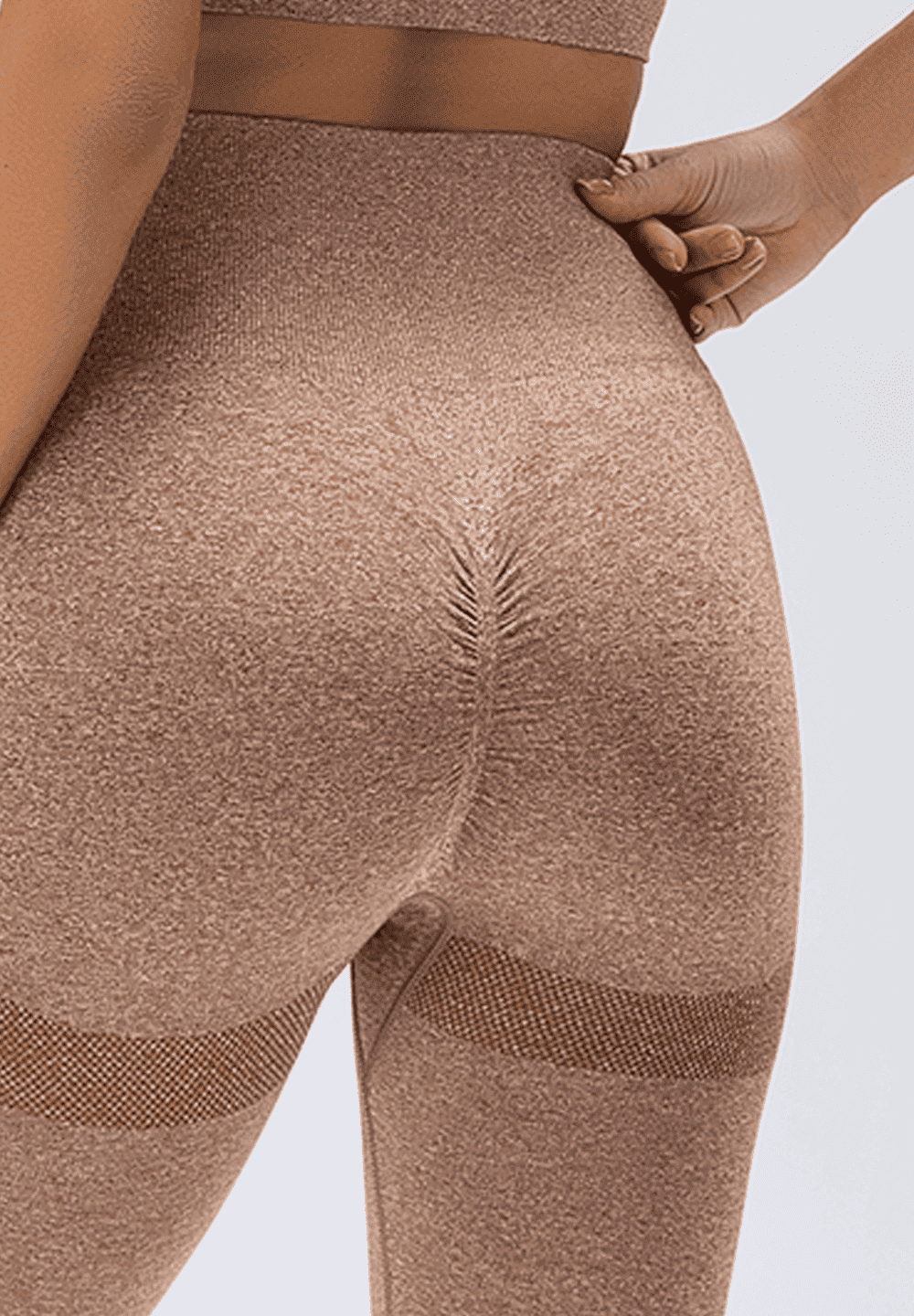 Legging Poliamida Modeladora Mescla Marrom