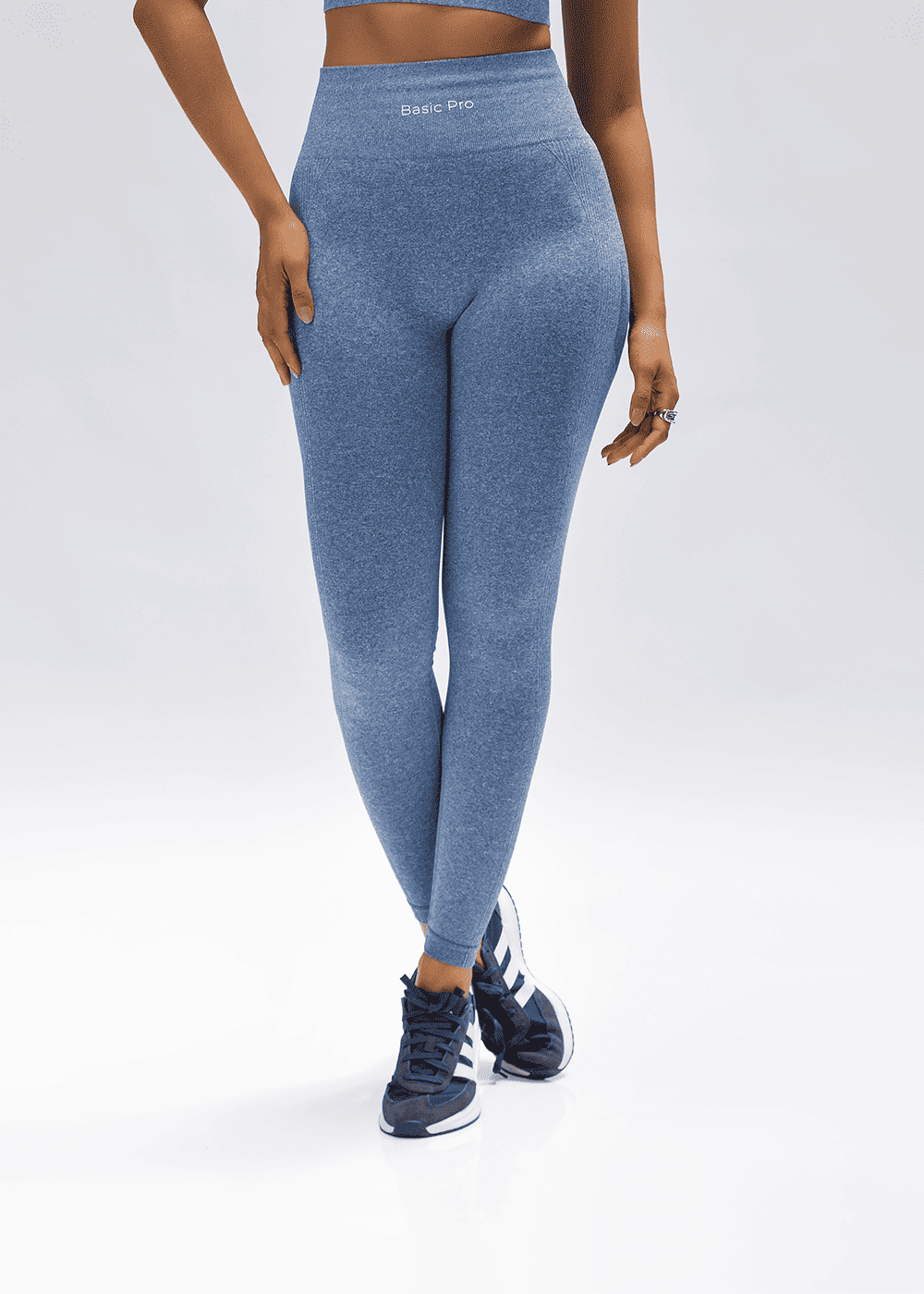 Legging Poliamida Modeladora Mescla Azul