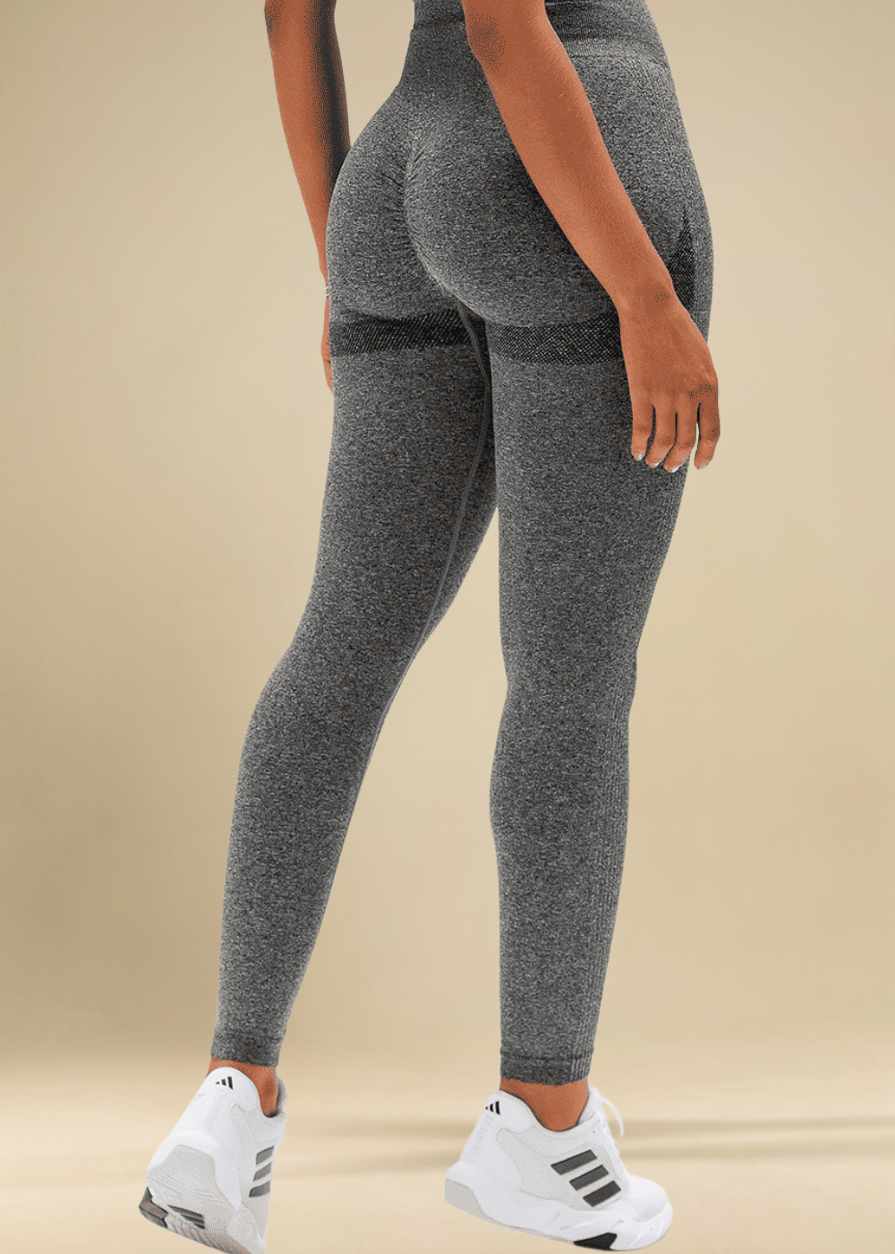 Legging Poliamida Modeladora Mescla Preto - Logo Símbolo