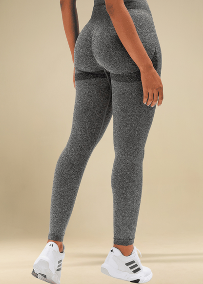 Legging Poliamida Modeladora Mescla Preto - Logo Símbolo