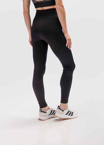 Legging Poliamida Canelada Preto