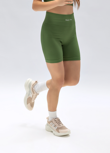 Short Fitness Canelado Verde