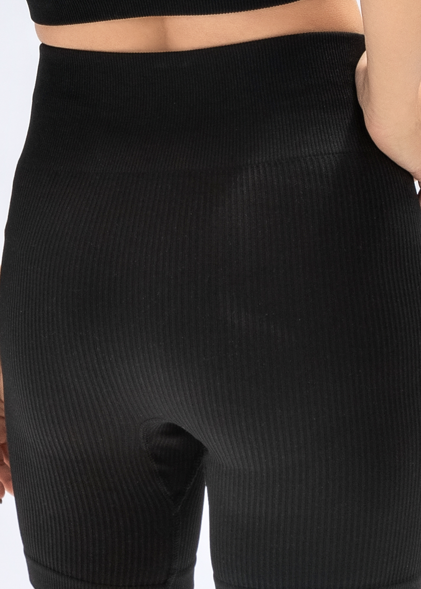Short Fitness Canelado Preto