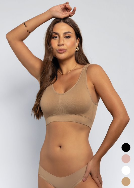 Sutiã Top Clássico com Bojo Removível