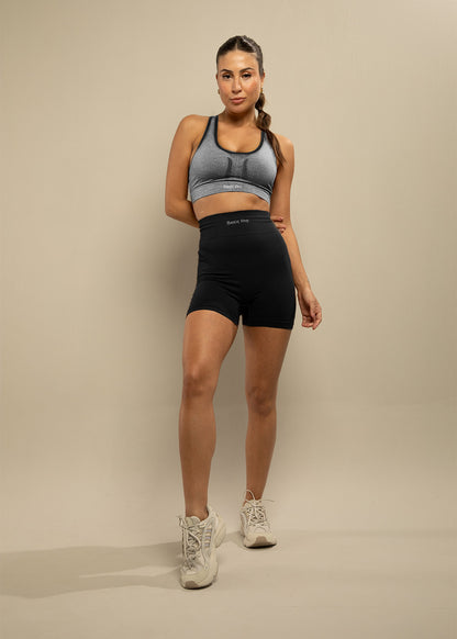 Conjunto Short Modelador e Top Nadador Preto